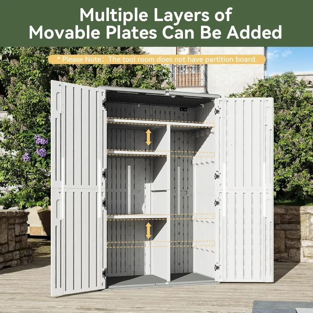 Outdoor Vertical Storage Shed With Floor Waterproof For Garage