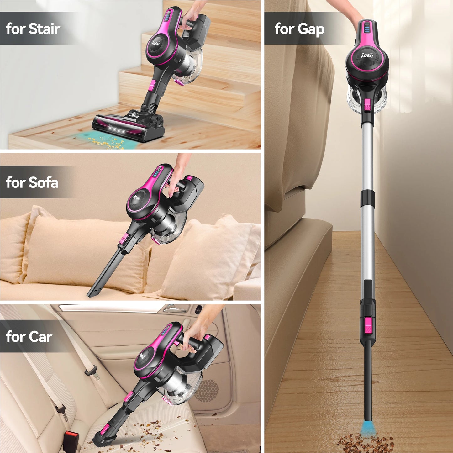 INSE N5T Cordless Vacuum Cleaner Handheld