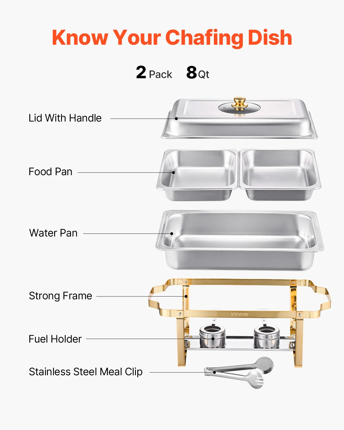 Succebuy Chafing Dish Buffet Set Stainless Steel Warmer