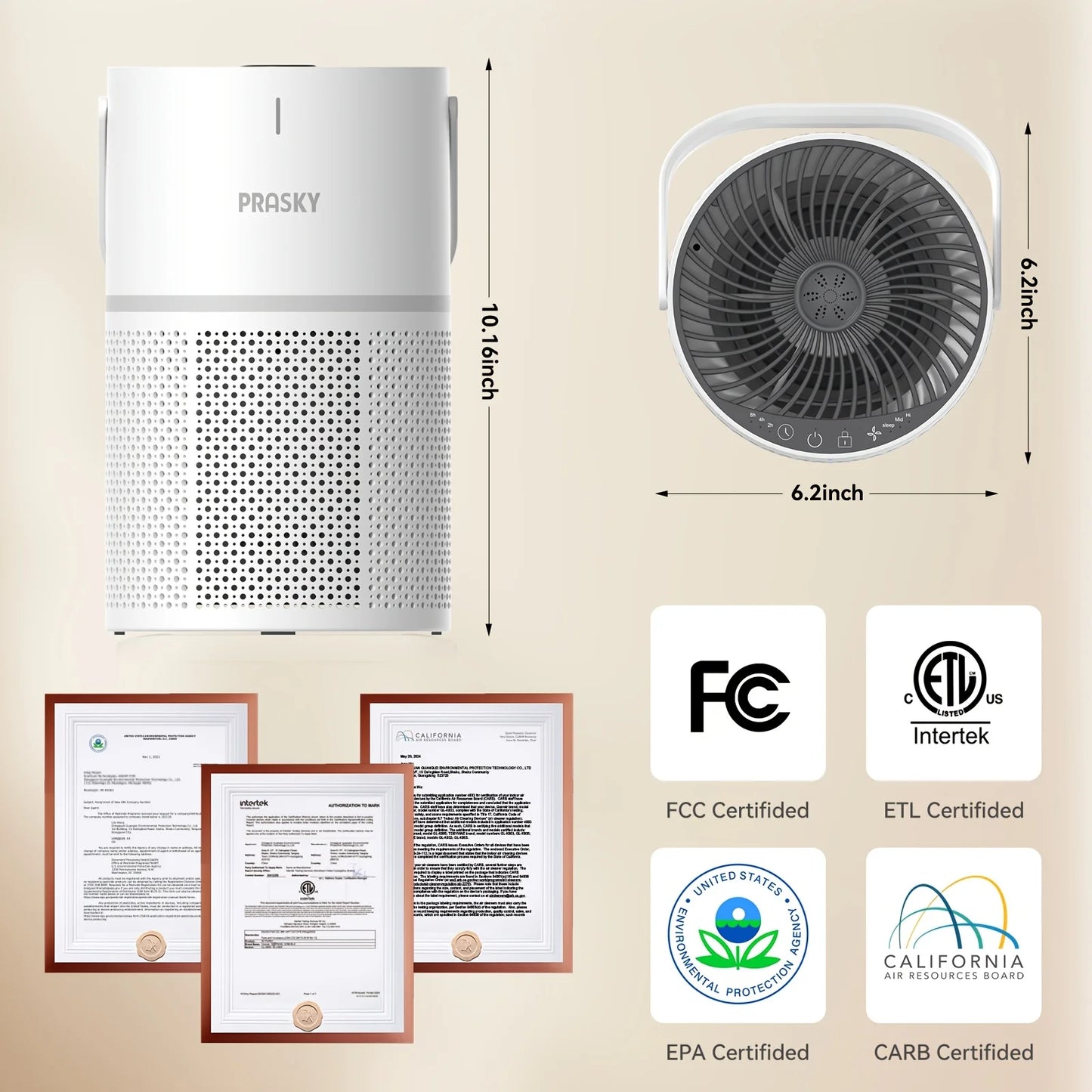 Air Purifier With HEPA Filter For Home Office Sleep Timer