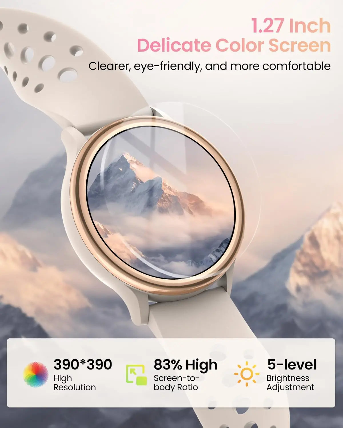 Bran Womens Smartwatch Fitness Tracker With Health Features