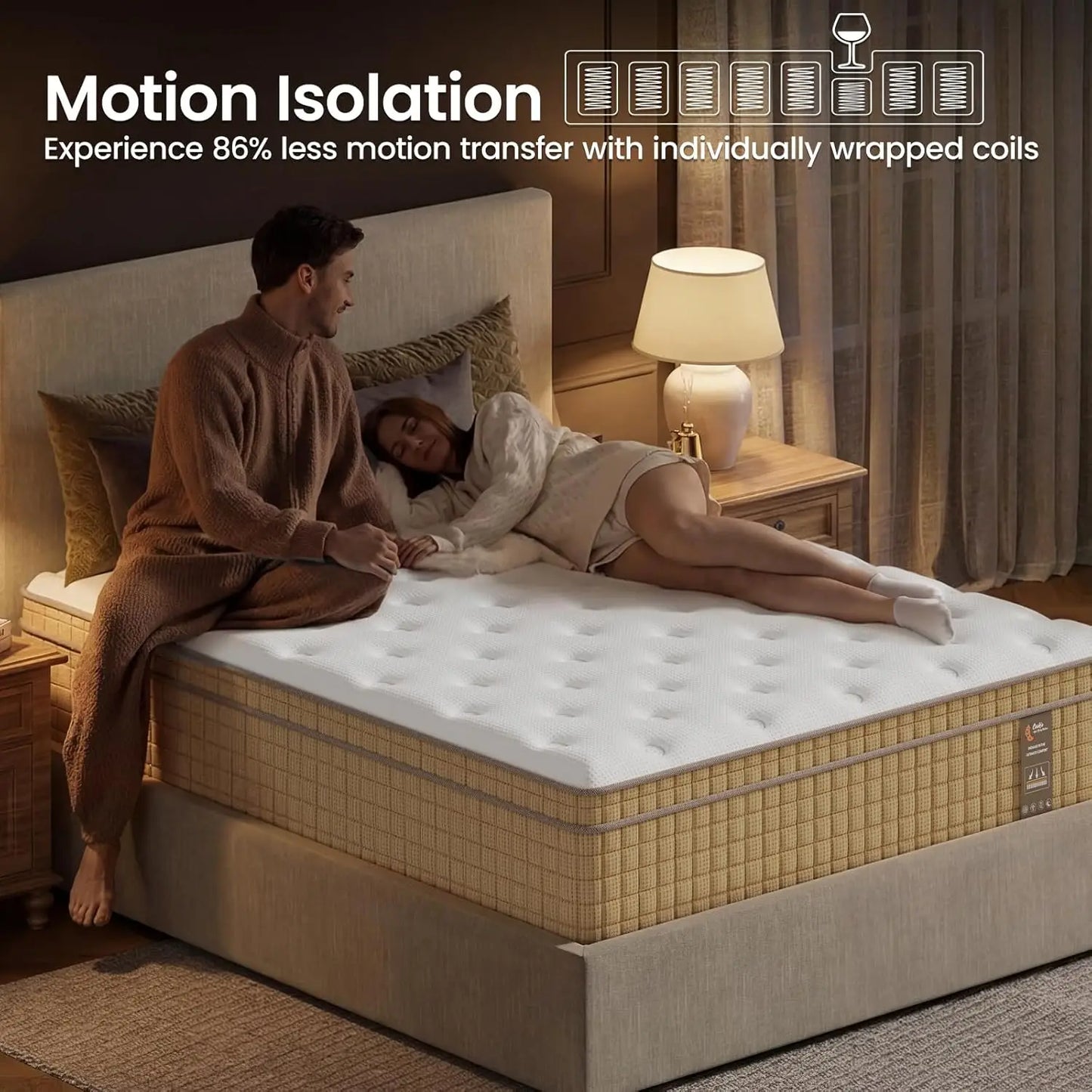 Guohe Extra Firm Hybrid Mattress With Lumbar Support And Cooling
