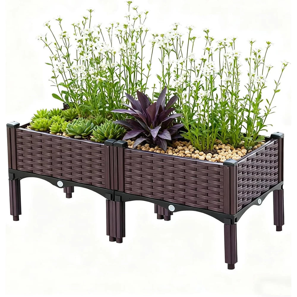 Garden Balcony Planting Box With Bracket Raised Planter Container