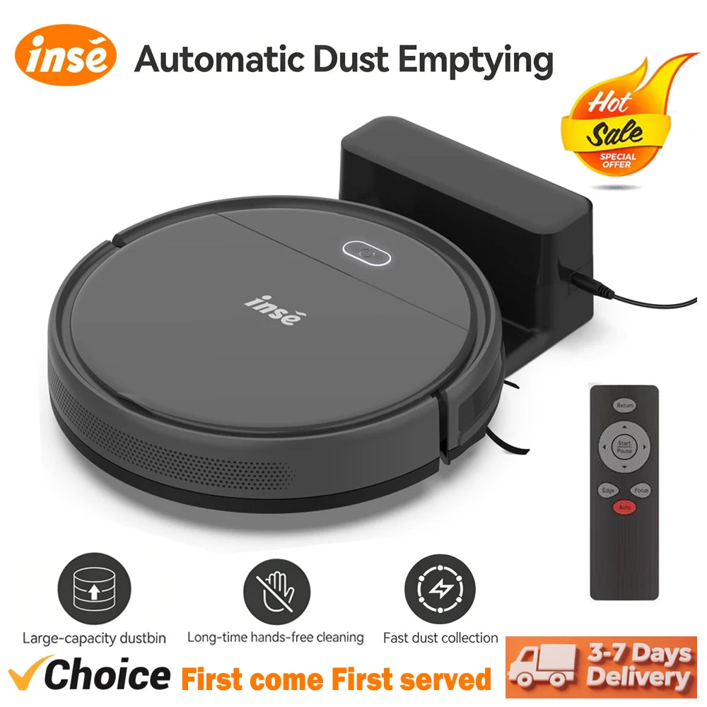 INSE Robot Vacuum Cleaner 3 In 1 Auto Cleaning And Charging