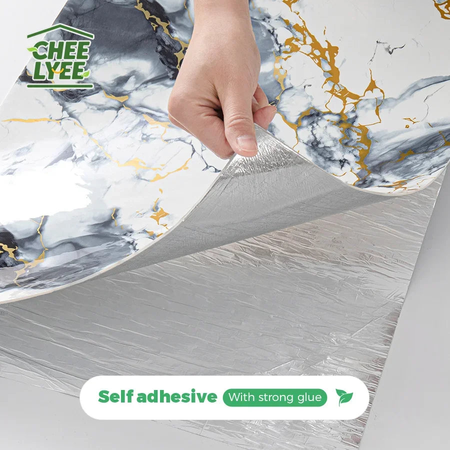 Self Adhesive Marble Wall Sticker Peel and Stick Easy DIY Install