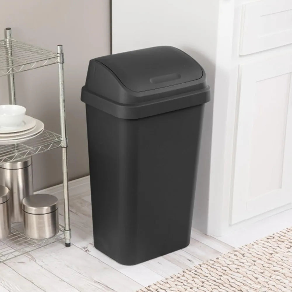 Swing Top Trash Cans 4-Pack For Kitchen Bathroom Office