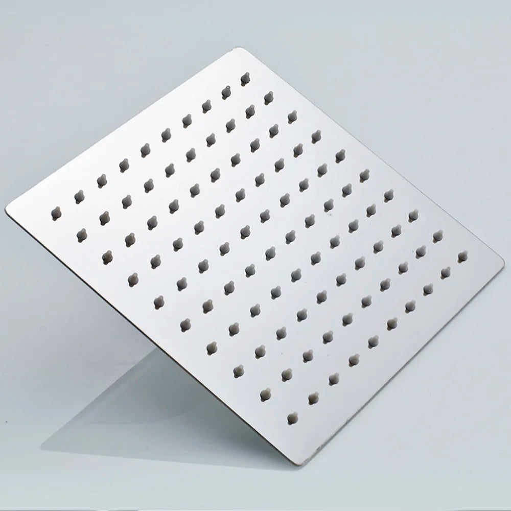 SAFLIHCAR Ultrathin Rainfall Stainless Steel Shower Head Wall Mounted