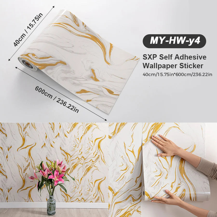 Self Adhesive Marble Wall Sticker Peel and Stick Easy DIY Install