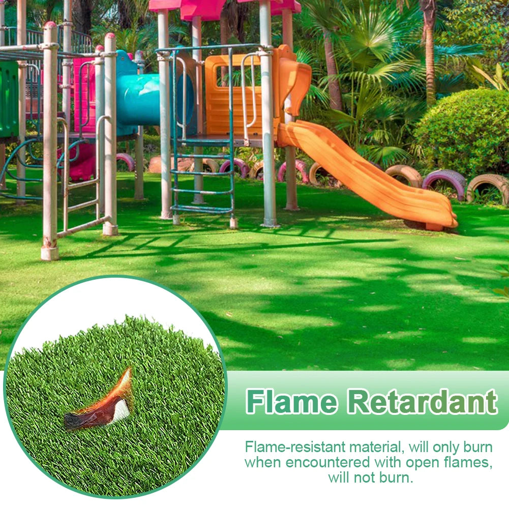 Realistic Grass Turf Tiles Interlocking Square Garden Decor Flooring