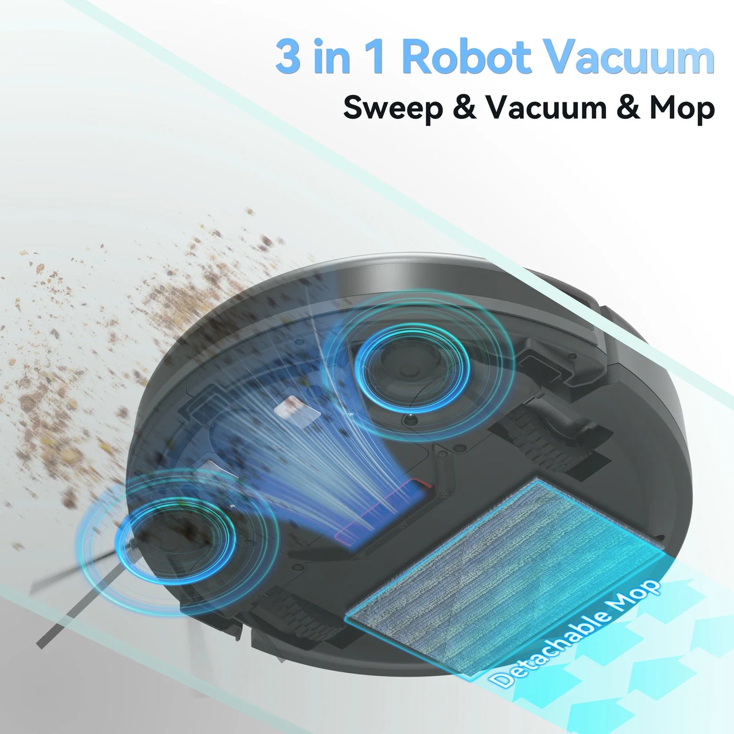 INSE Robot Vacuum Cleaner 3 In 1 Auto Cleaning And Charging