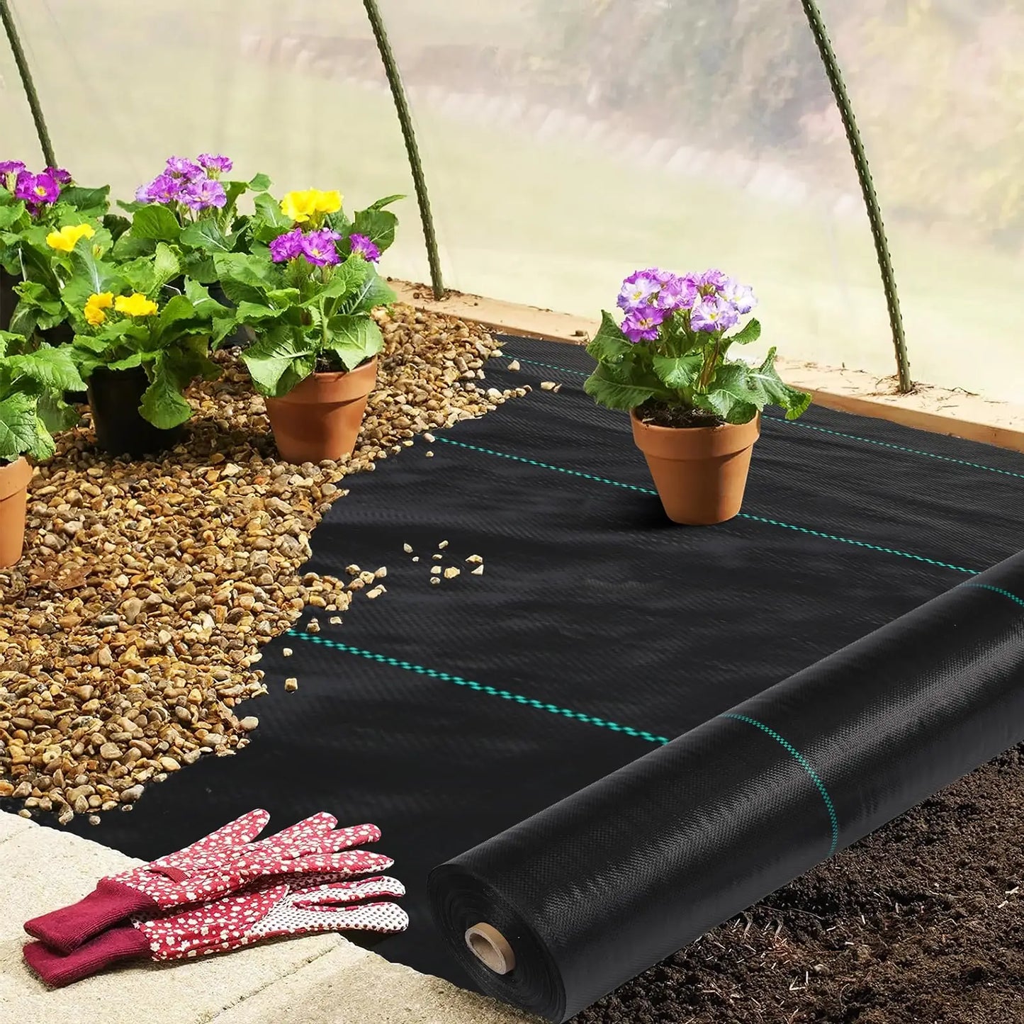 HiMISS Weed Barrier Landscape Fabric Heavy Duty Garden Cloth