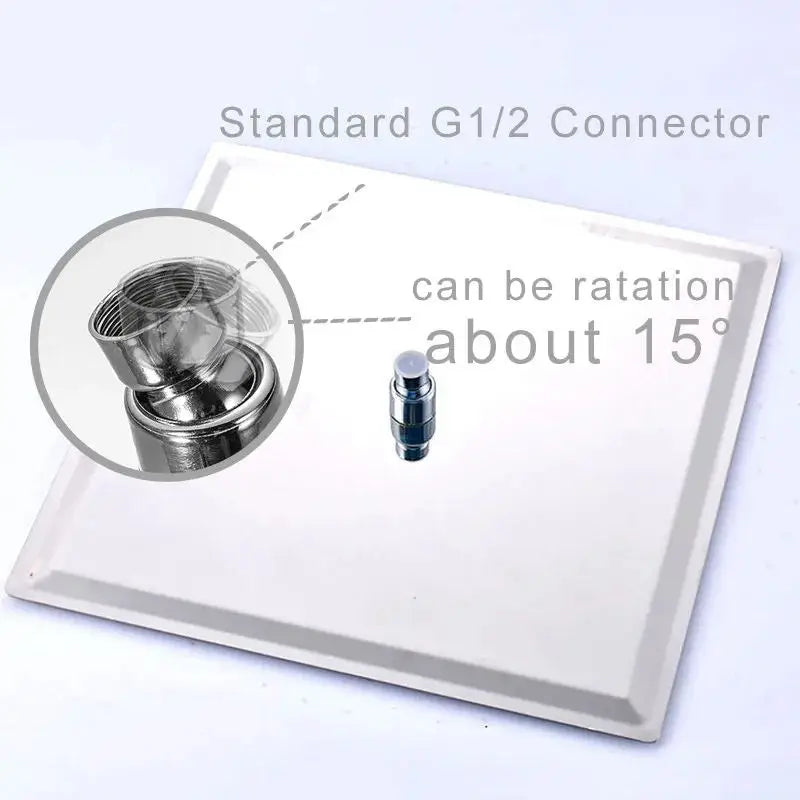 SAFLIHCAR Ultrathin Rainfall Stainless Steel Shower Head Wall Mounted