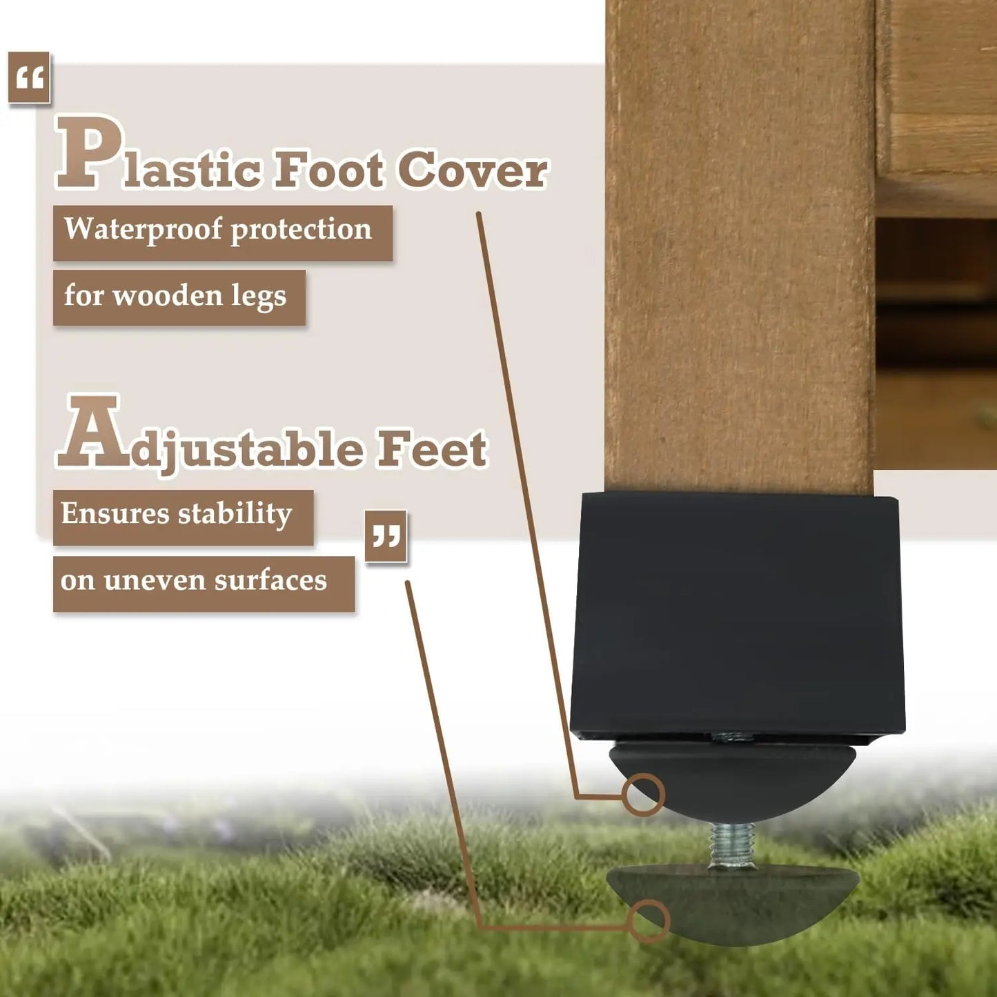 PetsCosset Outdoor Storage Shed Waterproof Garden Storage Cabinet GF31