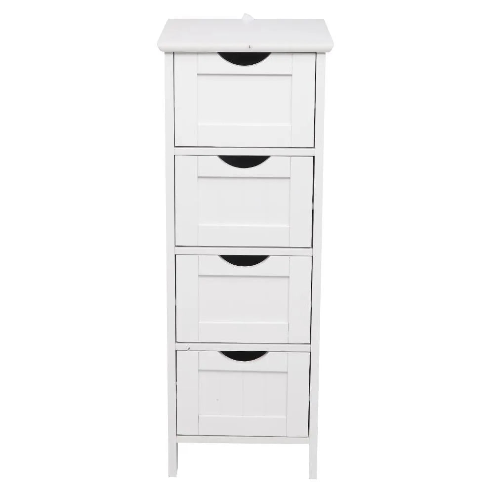 FCH 4-Drawer Bathroom Floor Cabinet Free Standing Wood Storage