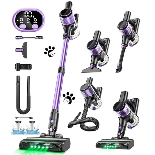 SUXIANGVAC Cordless Vacuum Cleaner 55KPa 500W 45Min Pet Hair Hard Floor Carpet