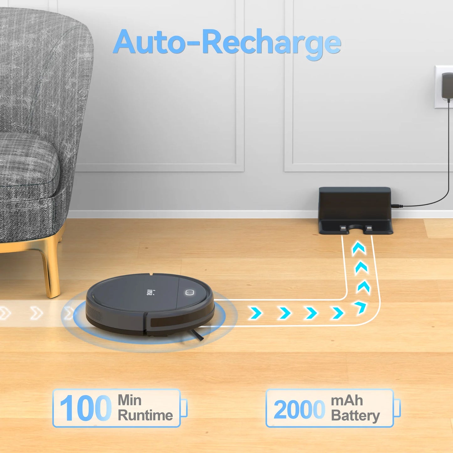 INSE Robot Vacuum Cleaner 3 In 1 Auto Cleaning And Charging
