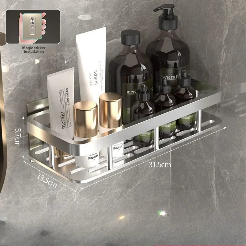 ATMDOG No Drill Aluminum Shower Shelf Rustproof Bathroom Organizer