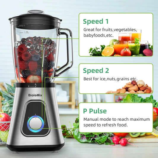 Biolomix 1300W Smoothie Maker Personal Blender For Frozen Drinks