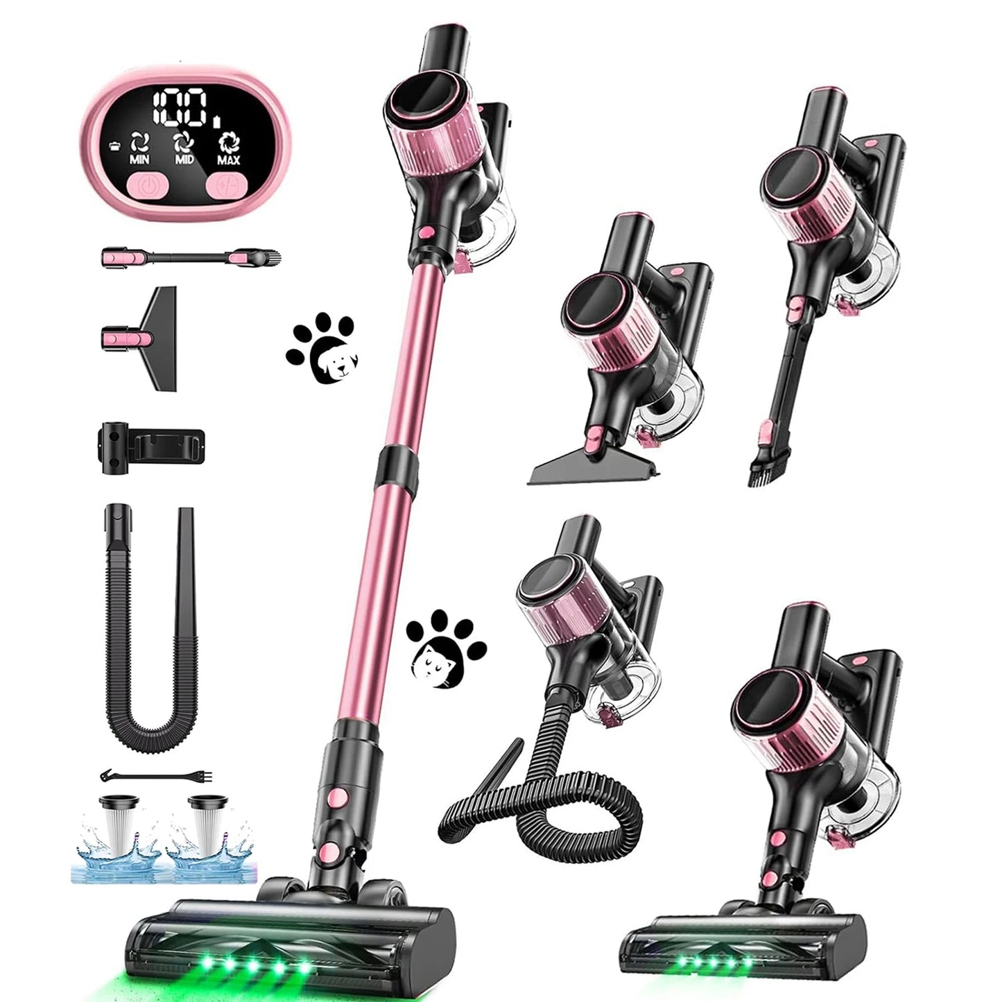 SUXIANGVAC Cordless Vacuum Cleaner 55KPa 500W 45Min Pet Hair Hard Floor Carpet