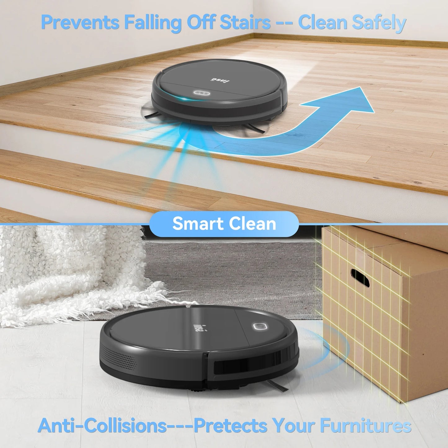 INSE Robot Vacuum Cleaner 3 In 1 Auto Cleaning And Charging