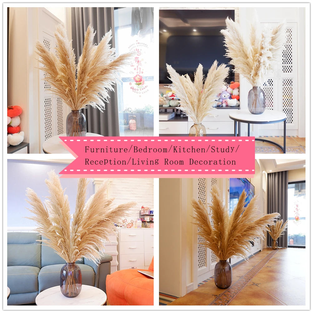 Dried Pampas Grass Bouquet 16 Pieces Boho Neutral Home Decor