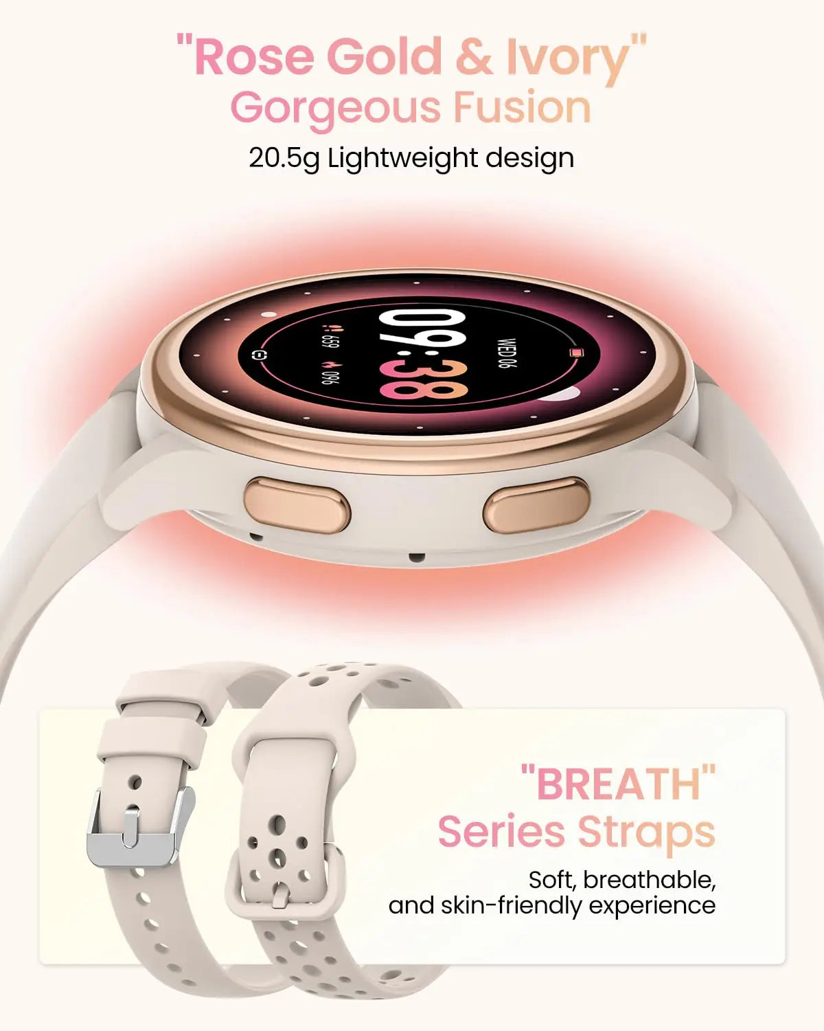 Bran Womens Smartwatch Fitness Tracker With Health Features
