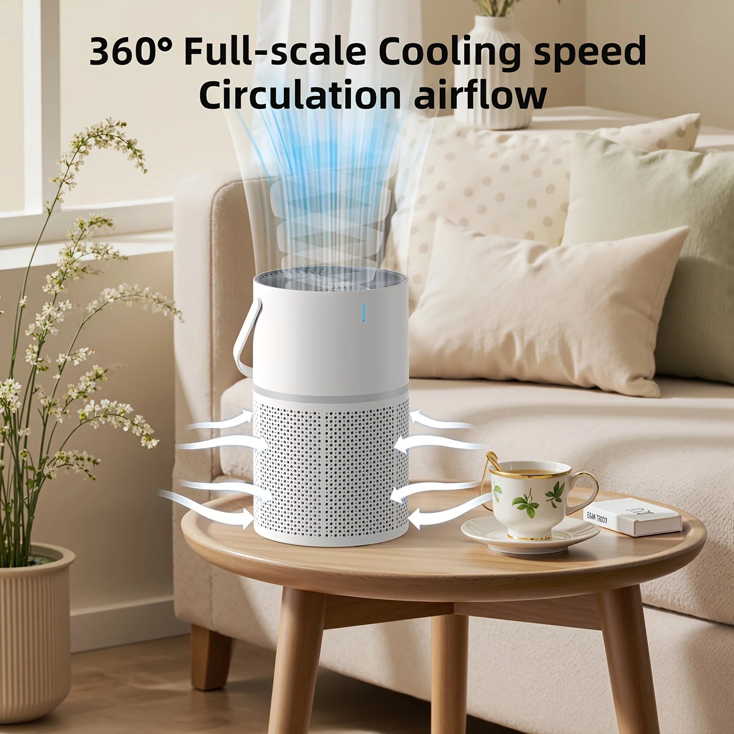 Air Purifier With HEPA Filter For Home Office Sleep Timer