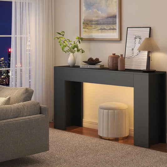 Guangbai LED Light Farmhouse Console Table Entryway