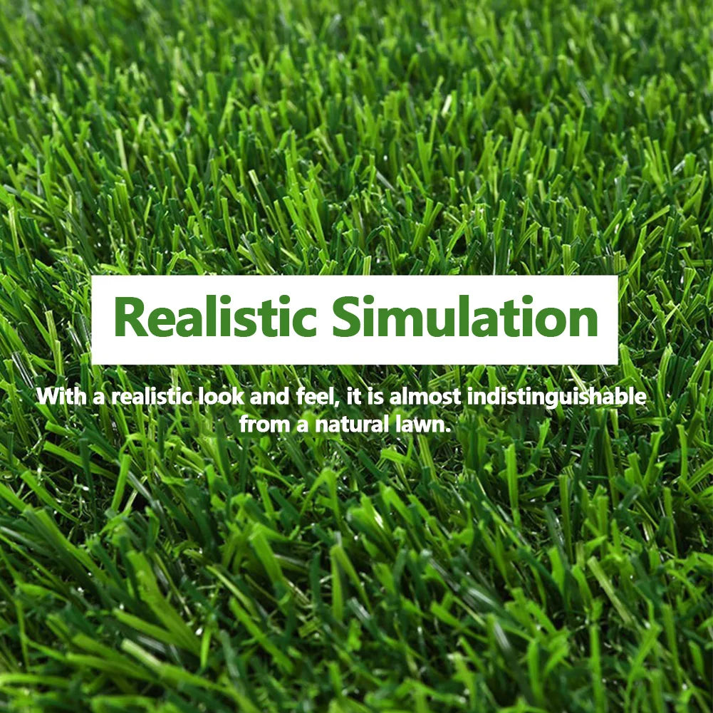 Realistic Grass Turf Tiles Interlocking Square Garden Decor Flooring