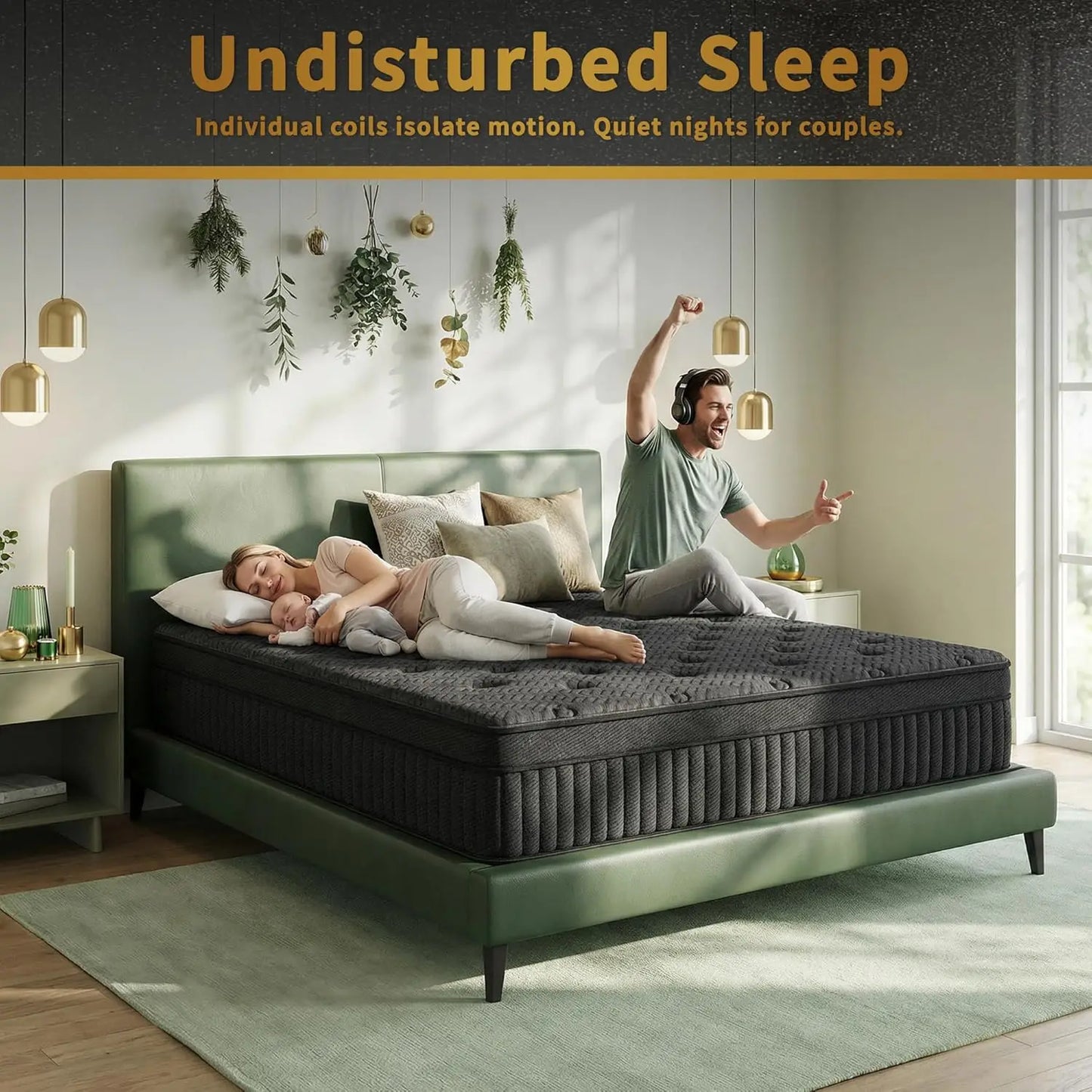 GUOHE Hybrid Mattress With Nebulign Foam And Pocketed Coils