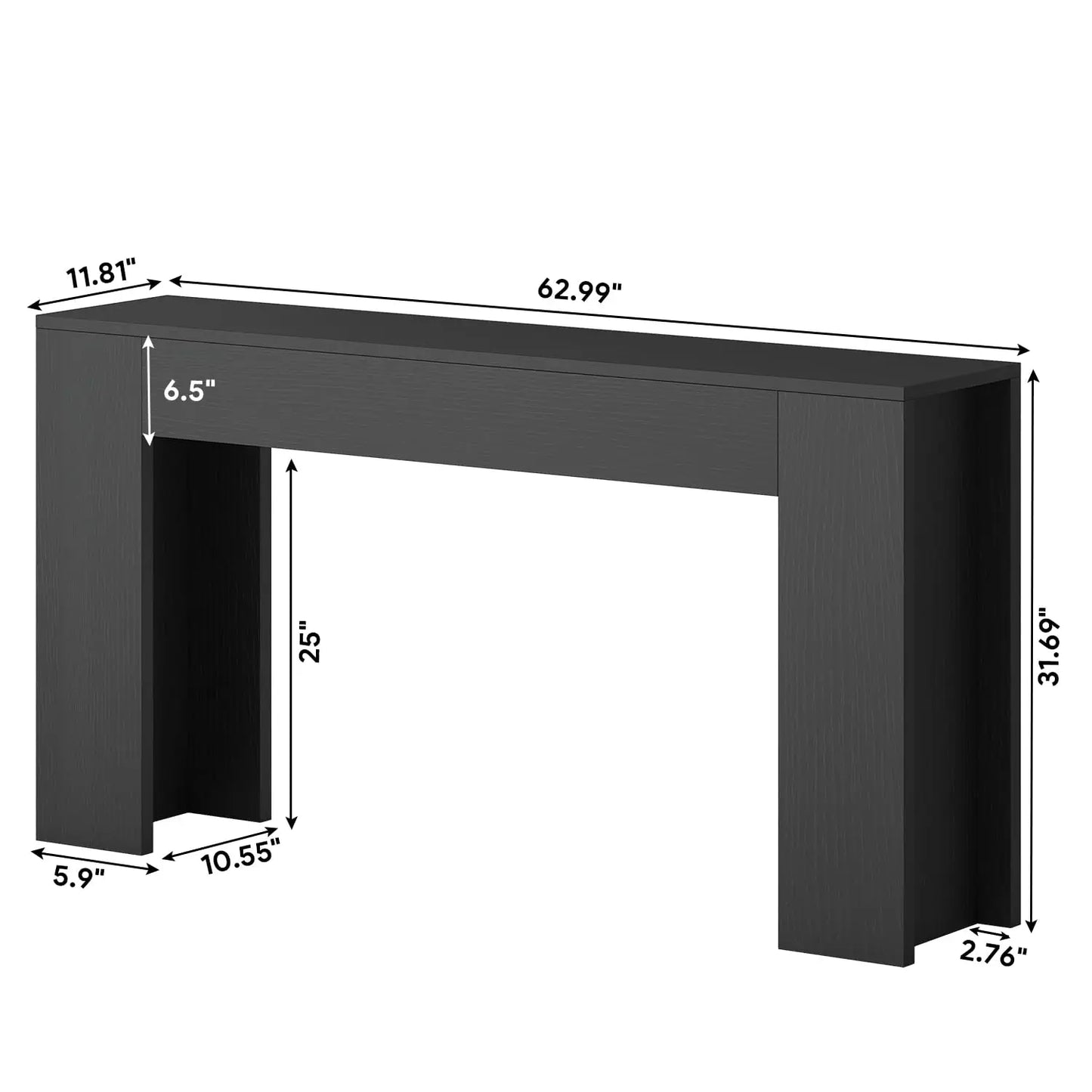 Guangbai LED Light Farmhouse Console Table Entryway
