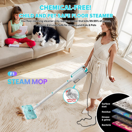YISORA F1 Steam Mop 1200W Detachable Cable for Home Cleaning