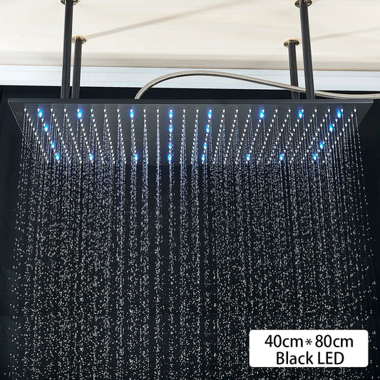 SAFLIHCAR Ceiling Shower Head With Remote LED Rainfall