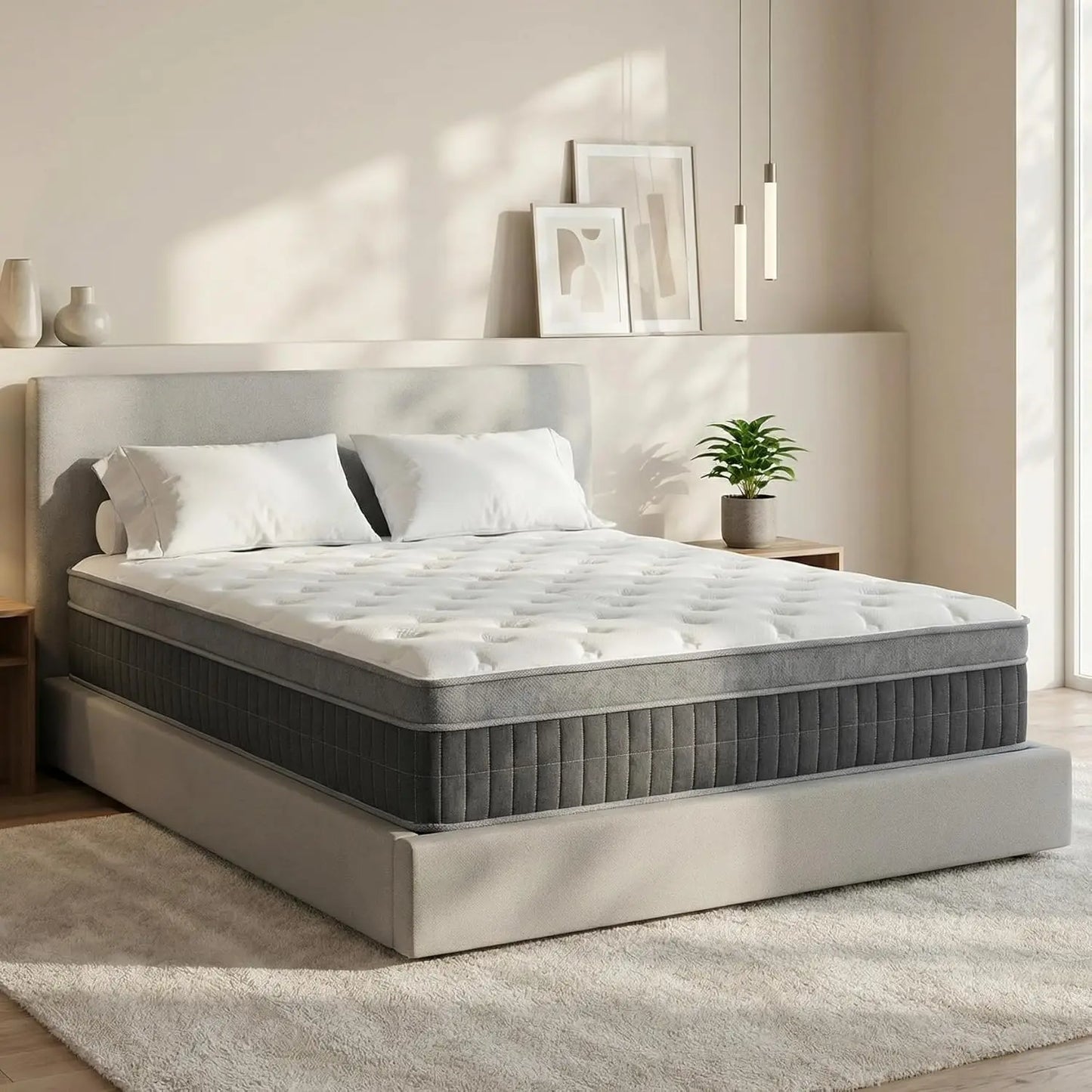 GUOHE Hybrid Mattress With Nebulign Foam And Pocketed Coils
