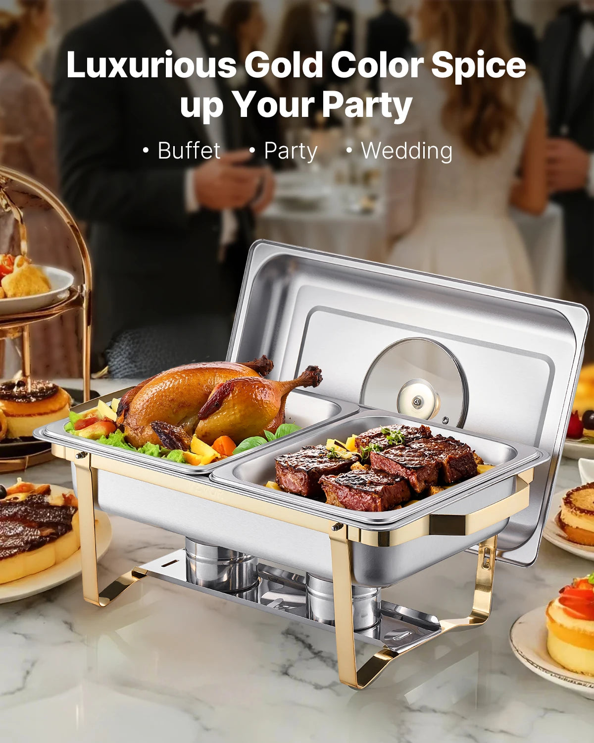 Succebuy Chafing Dish Buffet Set Stainless Steel Warmer