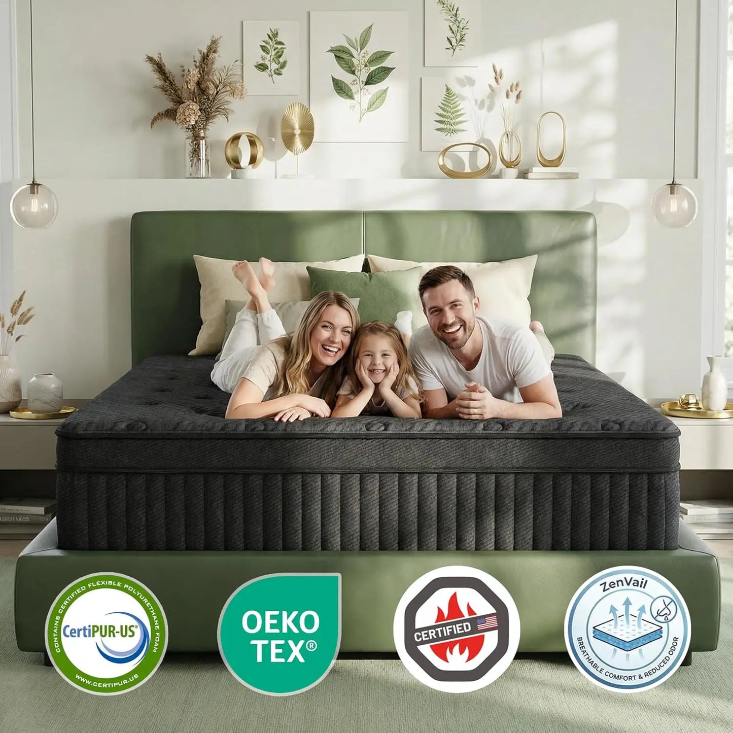 GUOHE Hybrid Mattress With Nebulign Foam And Pocketed Coils