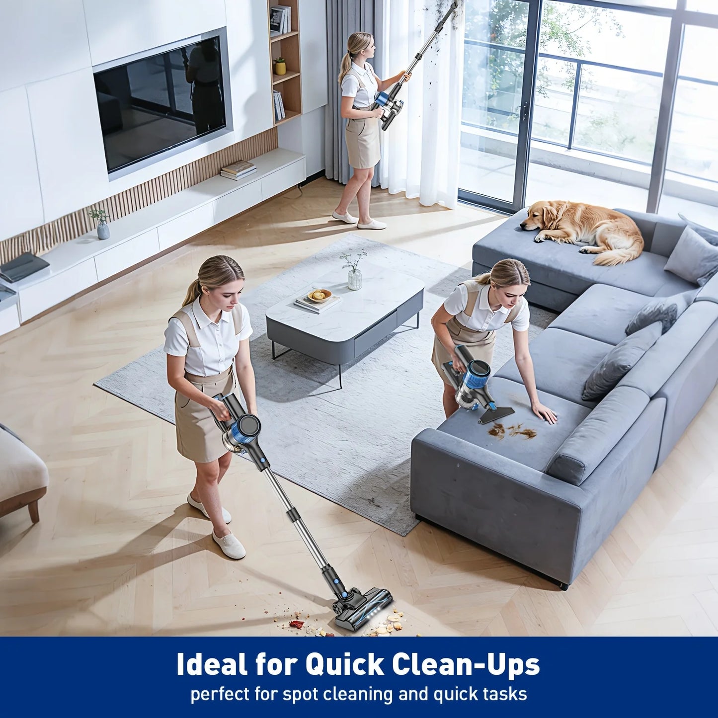 SUXIANGVAC Cordless Vacuum Cleaner 8-in-1 Suction Modes