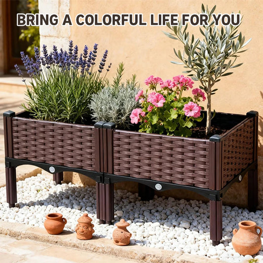 Garden Balcony Planting Box With Bracket Raised Planter Container