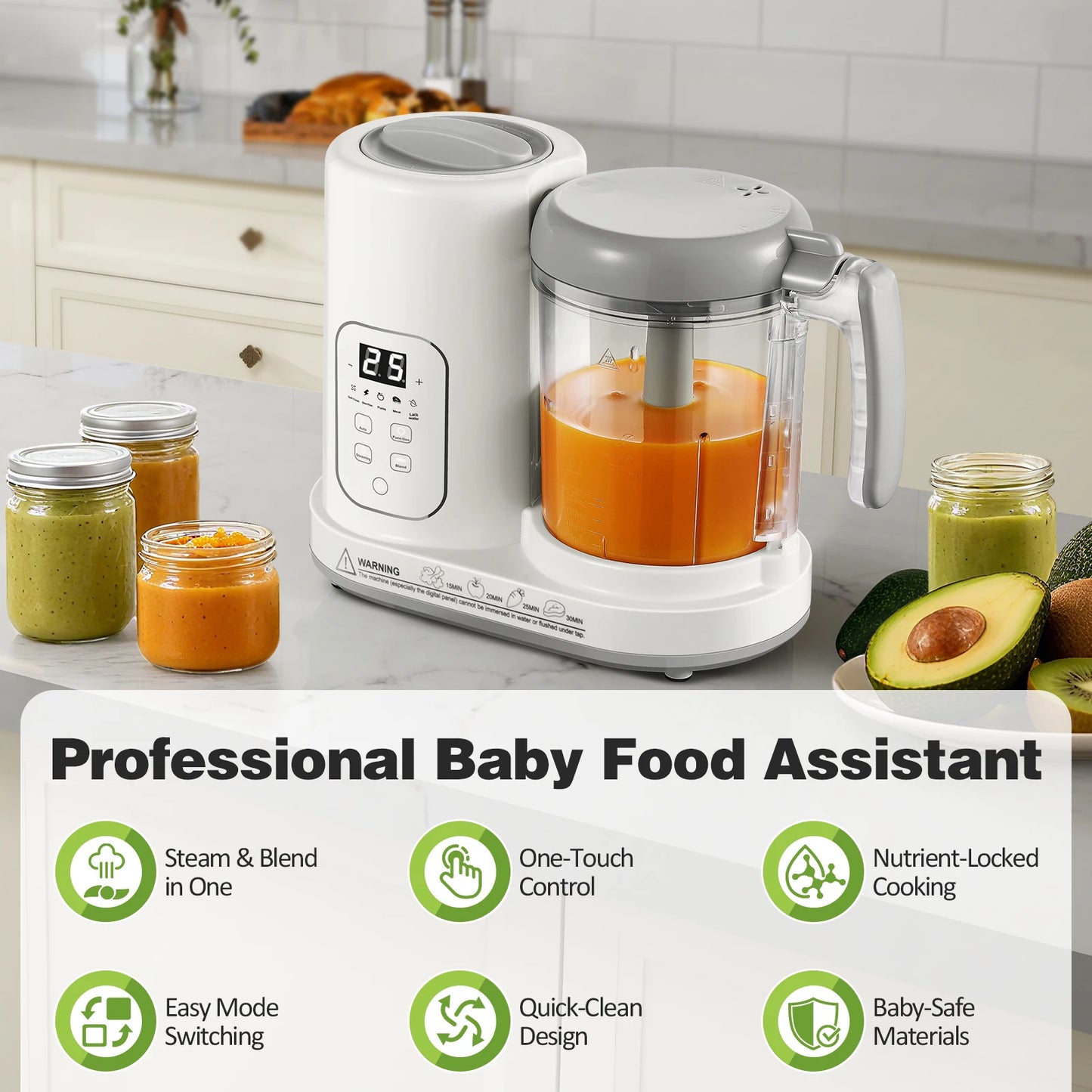TopStrong BPA-Free 4-in-1 Baby Food Maker Steamer Blender