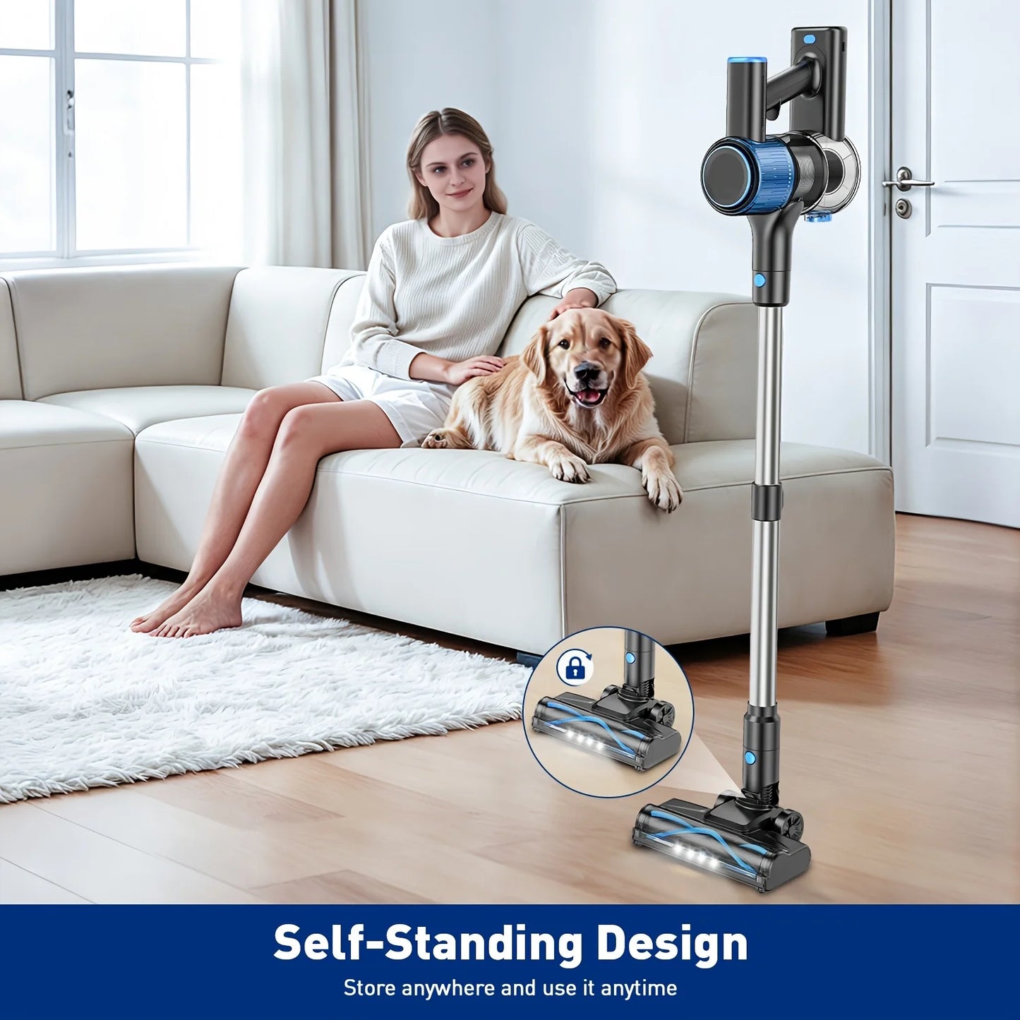 SUXIANGVAC Cordless Vacuum Cleaner 8-in-1 Suction Modes