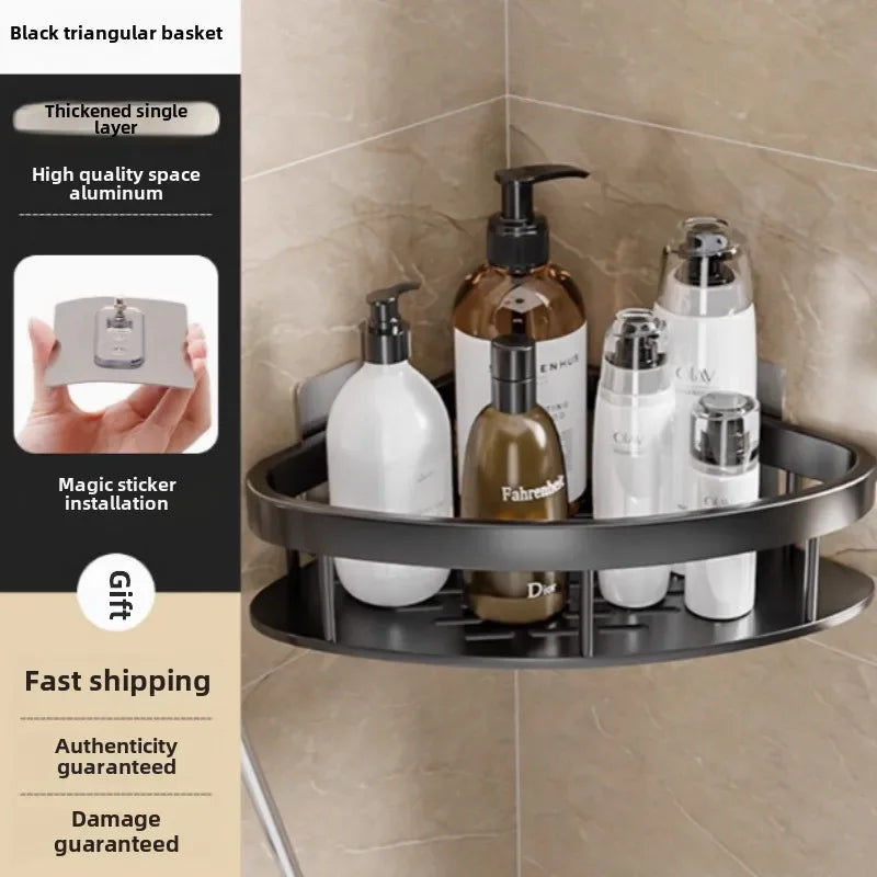 ATMDOG No Drill Aluminum Shower Shelf Rustproof Bathroom Organizer