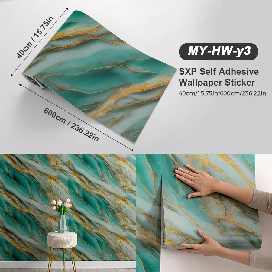 Self Adhesive Marble Wall Sticker Peel and Stick Easy DIY Install