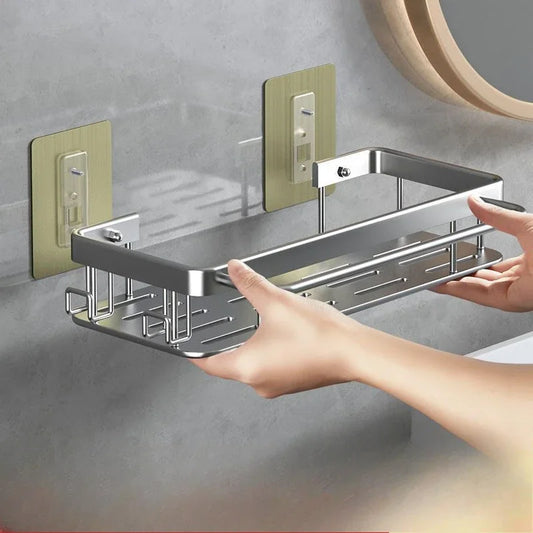 ATMDOG No Drill Aluminum Shower Shelf Rustproof Bathroom Organizer