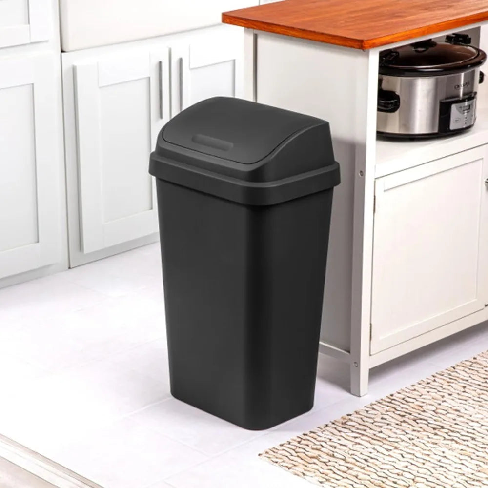 Swing Top Trash Cans 4-Pack For Kitchen Bathroom Office