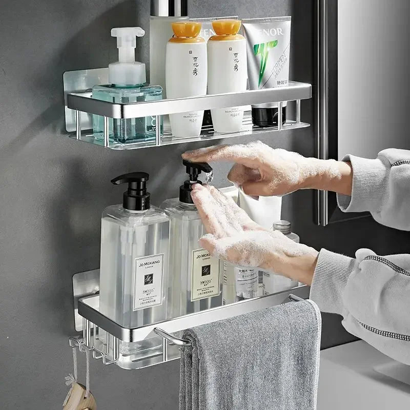 ATMDOG No Drill Aluminum Shower Shelf Rustproof Bathroom Organizer